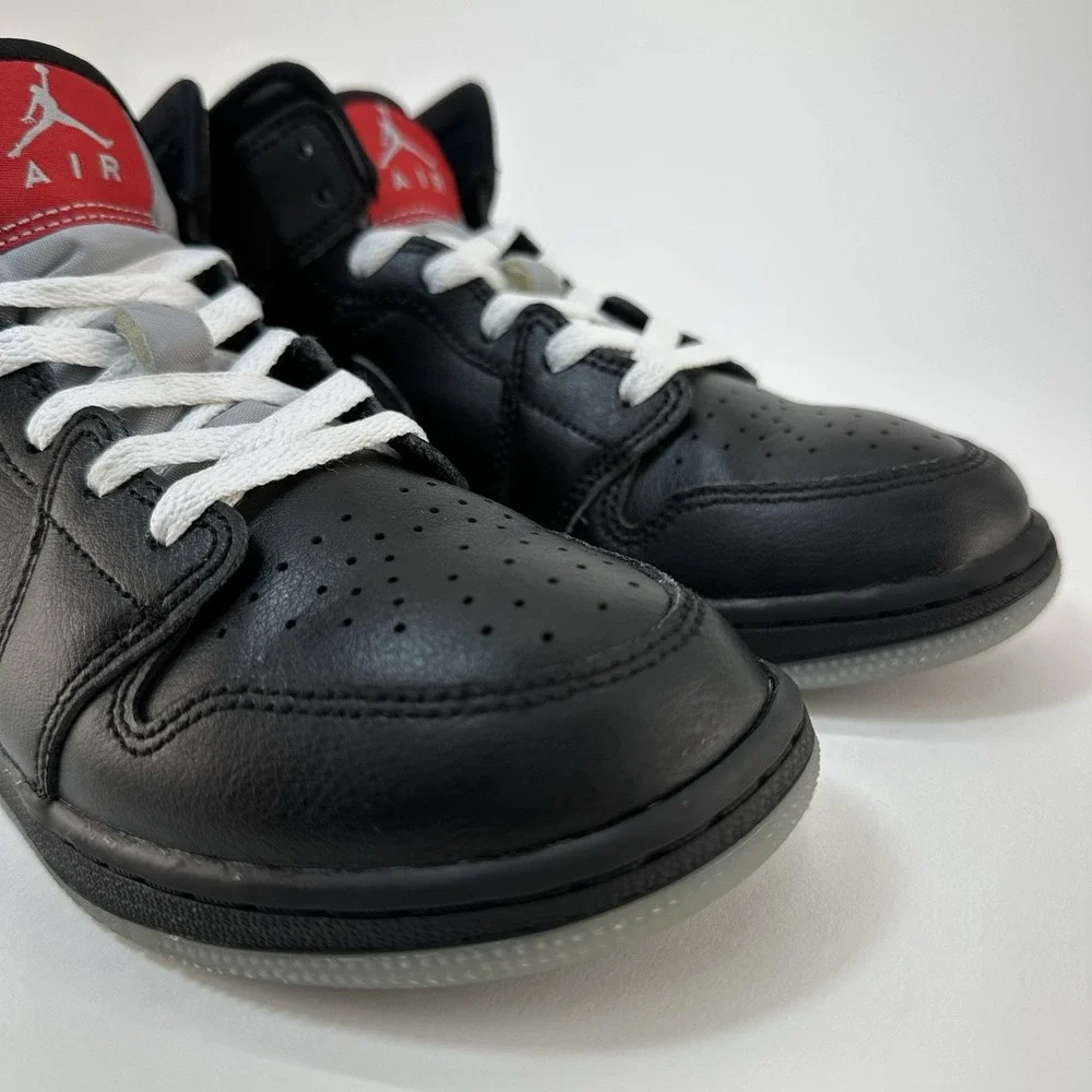 Nike Air Jordan 1 Mid GS Black Gym Red Youth 4.5Y Sneakers